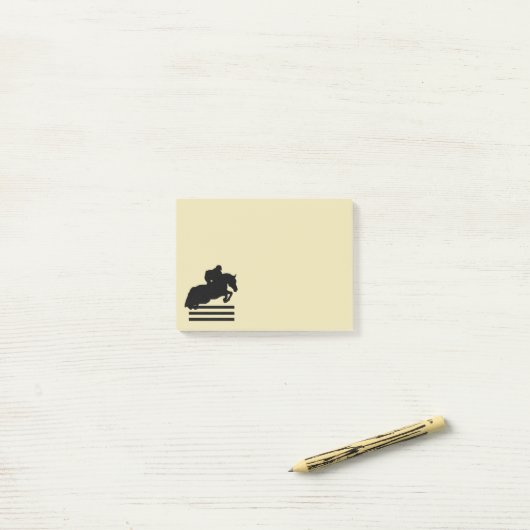 PaardenShow Hunter Jumper Silhouette Post-it® Notes (Op bureau)