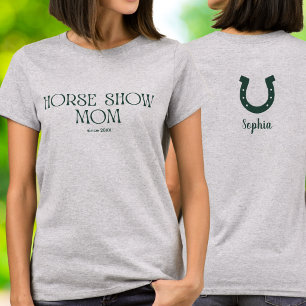Paardenshow Moeder Vintage Typografie T-shirt