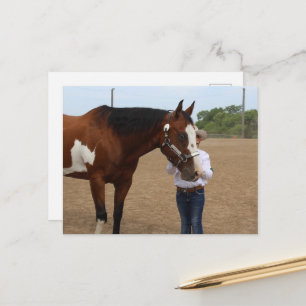 Paardenshow Showmanship Bay Paint Briefkaart
