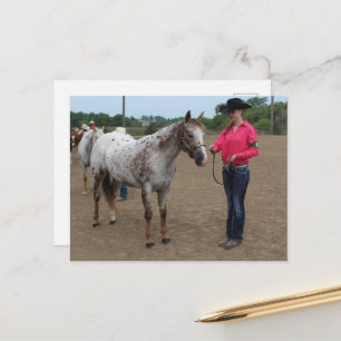 Paardenshow Showmanship POA en Appaloosa Briefkaart
