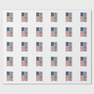 Paardenshow Vader Amerikaanse Vlag Vintage T-shirt Cadeaupapier