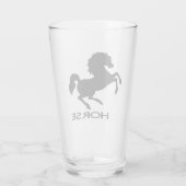 Paardensilhouet Glas (Achterkant)