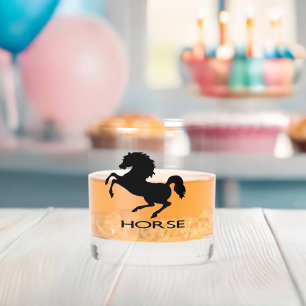 Paardensilhouet Whisky Glas