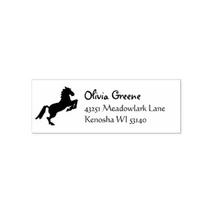 Paardensilhouetpictogram retouradres zelfinktende stempel
