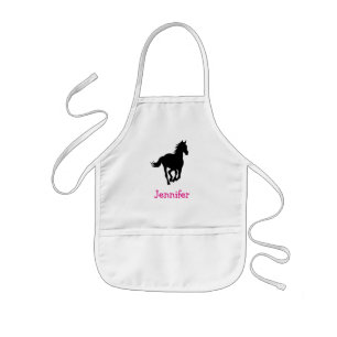 PaardenSilhouette Diamond Pattern - Aangepast Kinder Schort