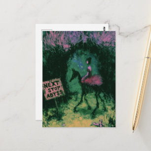 Paardenskelet en Ballerina Donkere Fantasie Briefkaart