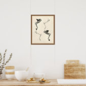 Paardenspieren Beenderen Botten Veterinaire anatom Poster (Keuken)