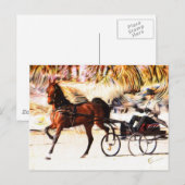 Paardensport | Flames Briefkaart (Voorkant / Achterkant)