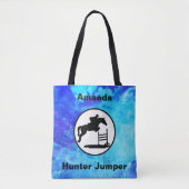 Paardensport Hunter Jumper Waterverf Horse Canvas  Draagtas (Voorkant)