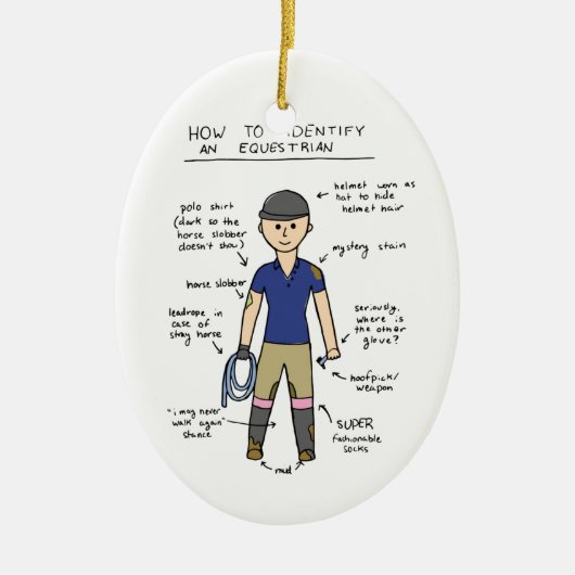 Paardensport Keramisch Ornament (Voorkant)