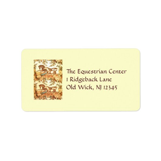 Paardensport Label (Voorkant)