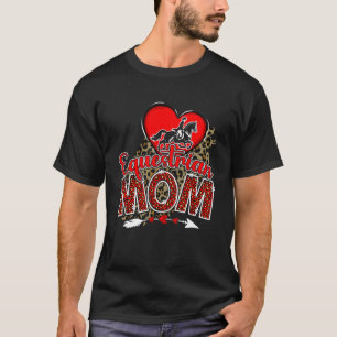 Paardensport Moeder Mama Moederdag Leopard Sport M T-shirt