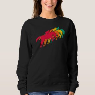 paardensport Retro Horse Rider Dressag Trui