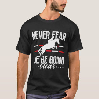 Paardensport Springen Nooit Angst Waren Paarden Sp T-shirt