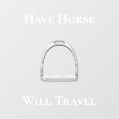 Paardensport (Witte tekst) Raamsticker (Vel)