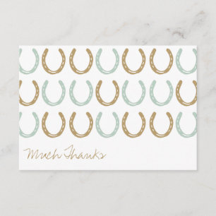 PaardensportHoefijzers Dank u wel Bedankkaart