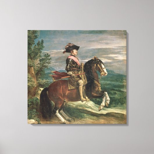 Paardensportportret van Philip IV c.1636 Canvas Afdruk (Voorkant)