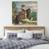 Paardensportportret van Philip IV c.1636 Canvas Afdruk (Insitu (Slaapkamer))