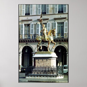 Paardenstandbeeld van Joan of Arc Poster