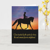 Paardensympathie voor Dressage Rider Kaart (Gele Bloem)