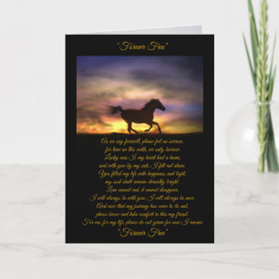 Paardensympathikaart met origineel gedicht, verlie kaart