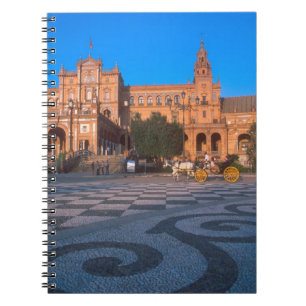 Paardentrekken in het Plaza de Espana in Notitieboek