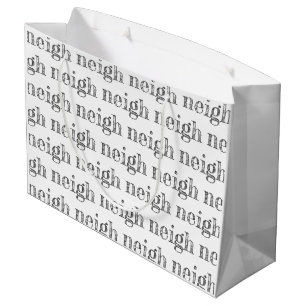 Paardentypografie Neigh Pattern Pet Lover Schuur p Groot Cadeauzakje