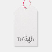 Paardentypografie Neigh Pet Lover Schuur pony Fun Cadeaulabel (Voorkant)