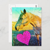 Paardenvalentijn  reto briefkaart (Voorkant / Achterkant)