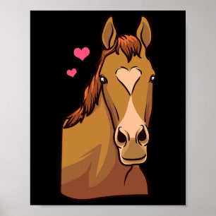 PaardenValentijnsdag Shirt Harde Pony Horseback Ri Poster