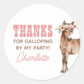 Paardenverjaardag Pony Party Stickers (Voorkant)