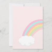 Paardenverjaardagsfeest Bloemen Roze Pony verjaard Kaart (Achterkant)