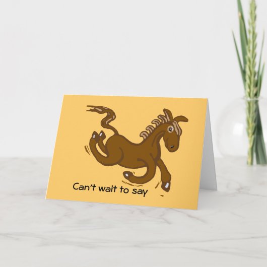 Paardenverjaarkaart Kaart (Voorkant)