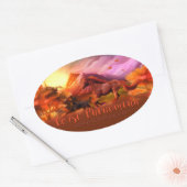 Paardenverschijnselen Herfst Sticker (Envelop)