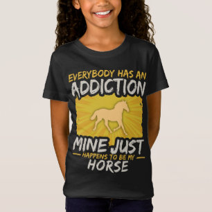 Paardenverslaving Funny Boerderij Dierenvriend T-shirt