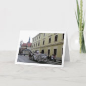 Paardenvervoer in Krakau, Polen Kaart (Voorkant)