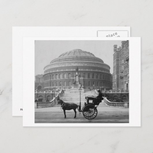 Paardenwagen bij Albert Hall London 1904, Engeland Briefkaart (Voorkant / Achterkant)