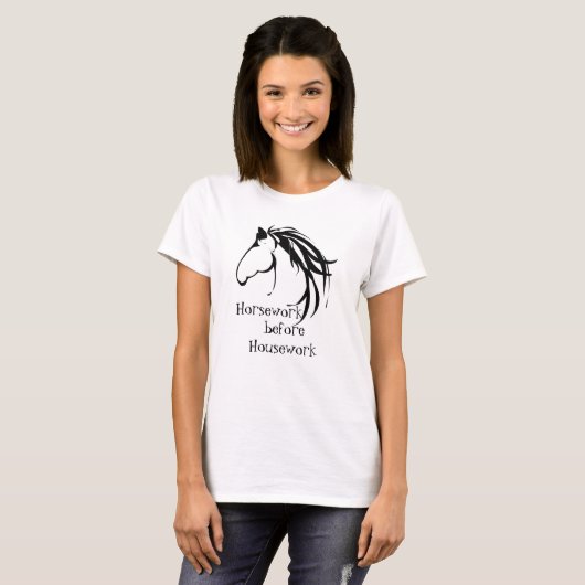 Paardenwerk voor het huishouden t-shirt (Voorkant volledig)