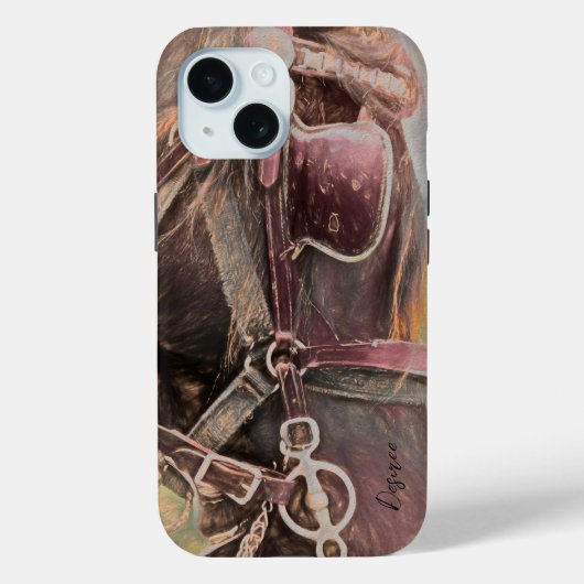 PaardenWestern Rustisch Land  Kunst Case-Mate iPhone Case (Achterkant)
