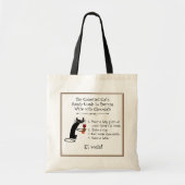 Paardenwijn met chocolade Funny Cat Tote Bag (Voorkant)