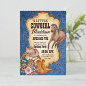 Paardenwild en vrij vederwild van Cowgirl Kaart (Staand voorkant)