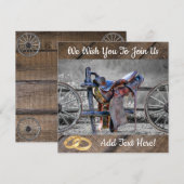 Paardenzadel Kraalhek Western Wagenwielen Kaart (Voorkant / Achterkant)