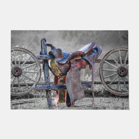 Paardenzadels, Westerne wagelwielen Deurmat (Voorkant)
