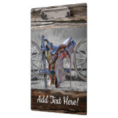 Paardenzadels, Westerne wagelwielen Klembord (Links)