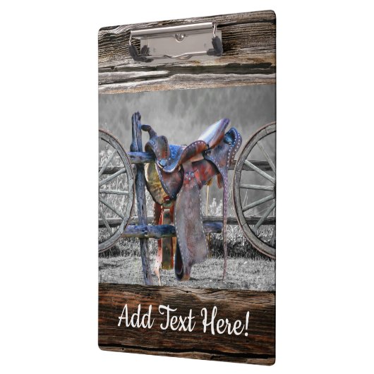 Paardenzadels, Westerne wagelwielen Klembord (Links)