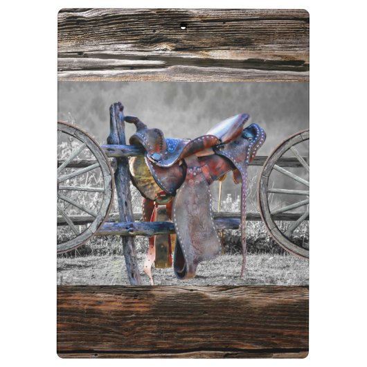 Paardenzadels, Westerne wagelwielen Klembord (Achterkant)