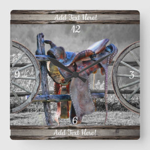 Paardenzadels, Westerne wagelwielen  Vierkante Klok