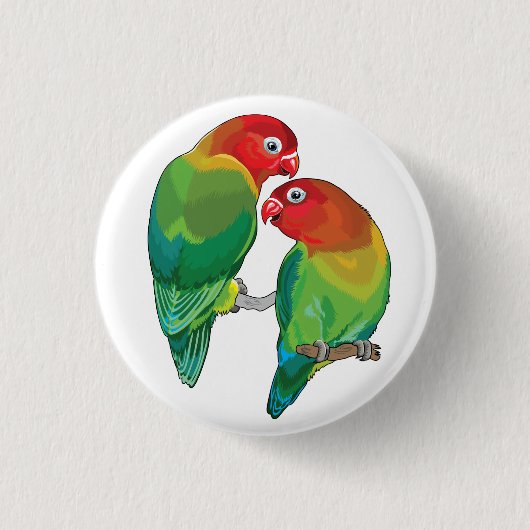 paardevogels ronde button 3,2 cm (Voorkant)