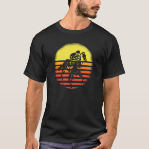 Paardrij-trainer, Zonsondergang Silhouet Paardrijd T-shirt