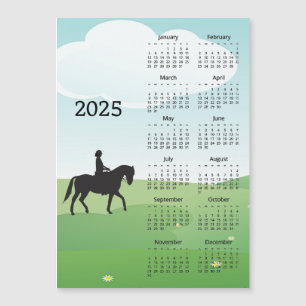Paardrijden 2025 Kalender Magnetische Kaart